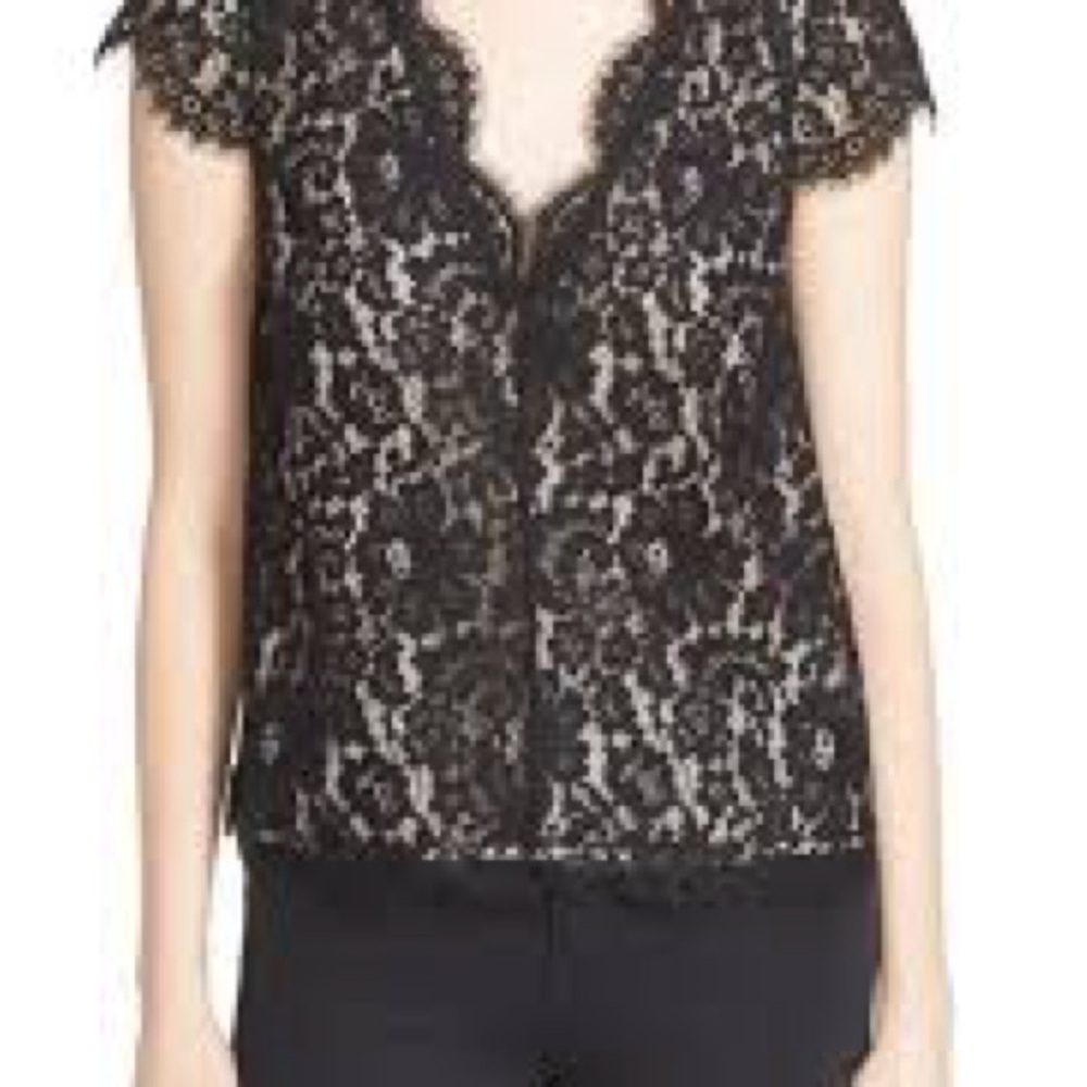 Joie Black Lace Blouse